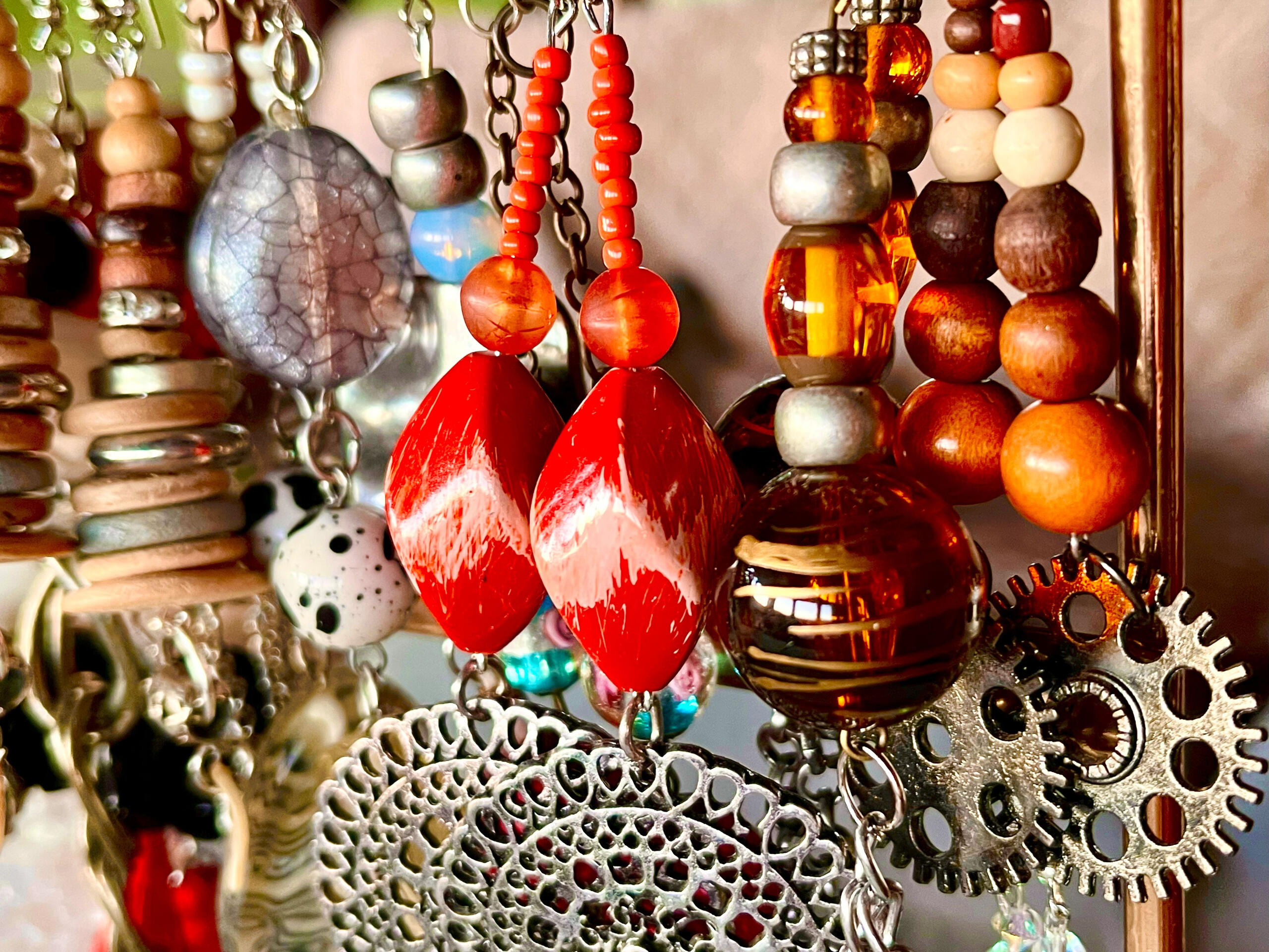 Colourful earrings